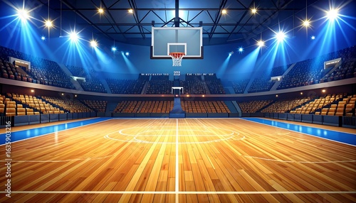 Basketball arena, full view