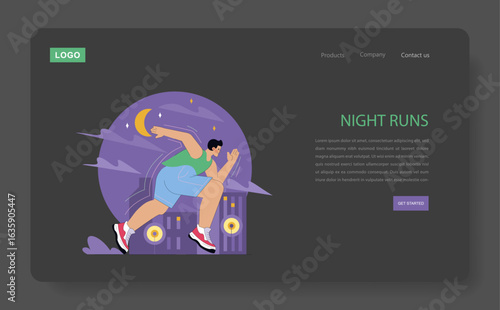 World Running Day. Flat Vector Illustration