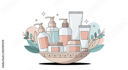 Collection of Skincare Products and Beauty Essentials for a Healthy Complexion