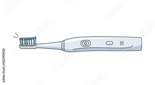Modern electric toothbrush with oscillating brush head for superior dental hygiene and effective plaque removal