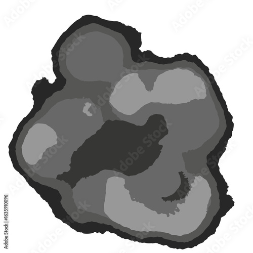 Vector art of abstract smoky cloud effect isolated on transparent background