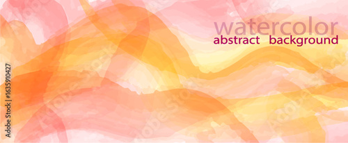 Soft pastel waves blend seamlessly in this vibrant watercolor background, offering an artistic foundation for creative projects or presentations