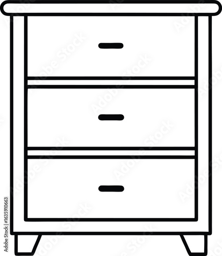 chest of drawers isolated