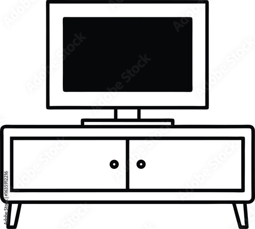 tv set isolated on white