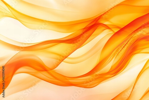 Vibrant Orange Glowing Abstract Waves Background