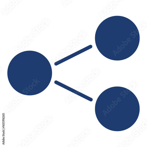 Share In Blue Monochrome Flat Design, Vector Illustration