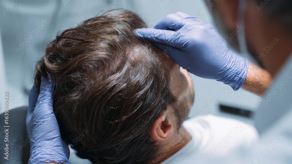 Naklejka premium Understanding the hair transplant process a comprehensive guide to regaining your hairline