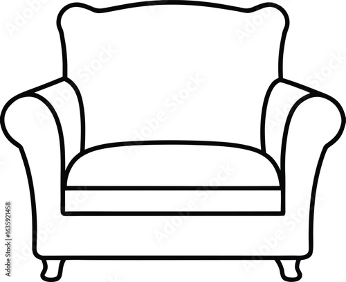 black leather armchair isolated