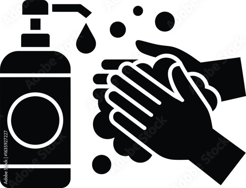 Handwashing hygiene icon: Essential illustration for promoting sanitation.
