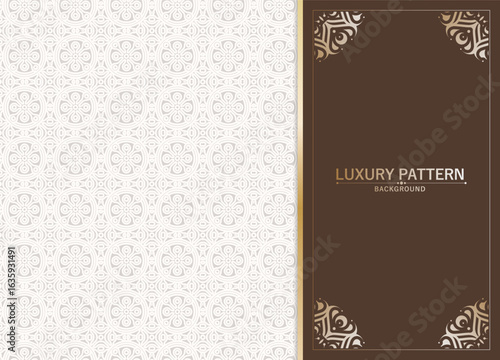 Elegant Luxury Geometric Pattern and Frame Background with Ornate Borders