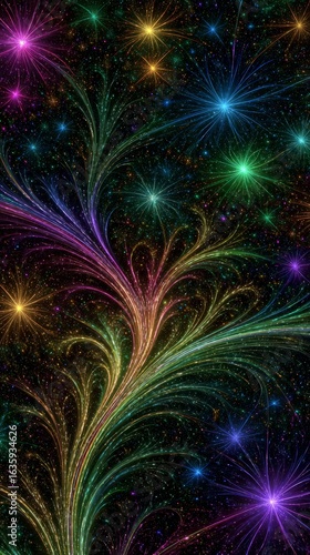 Wallpaper Mural Abstract Colorful Sparkling Explosion Design Torontodigital.ca