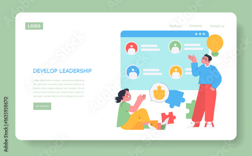 Leadership Development Vector Illustration Concept