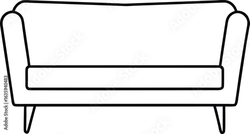 vector illustration of a bench with clipping path