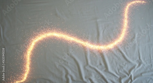 光る糸 柔らかく曲がる 上品な輝き. AI Generated