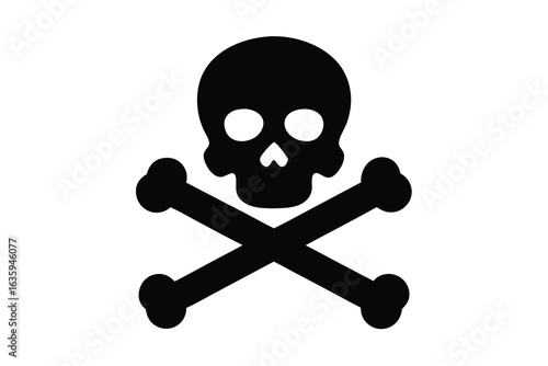 skull and crossbones vector icon