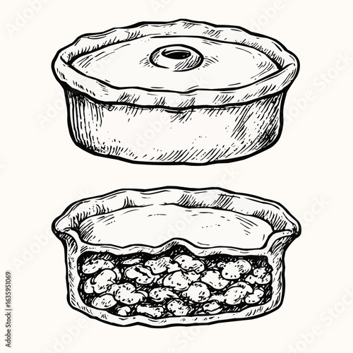 hand drawn vector sketch illustration of a cup of tea