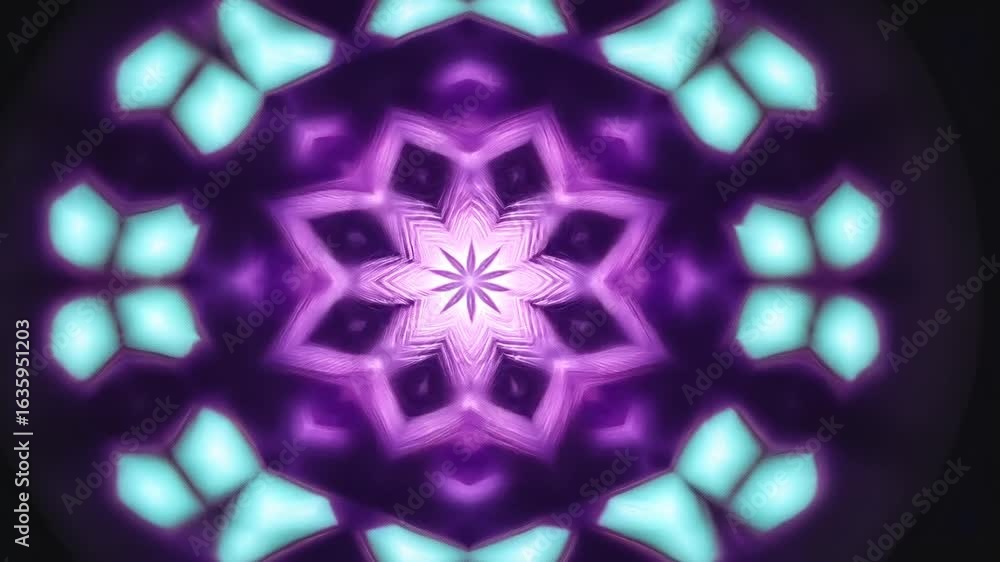 Colorful kaleidoscopic pattern with intricate design