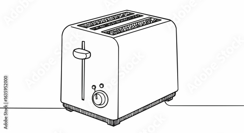 A simple illustration of a retro toaster, showcasing its classic design.