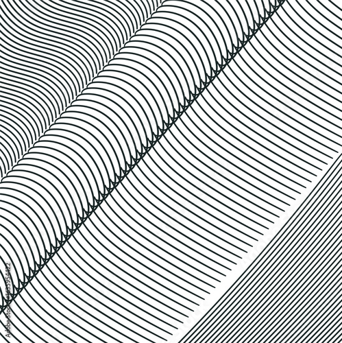 Striped texture in the form of diagonal wavy masses.