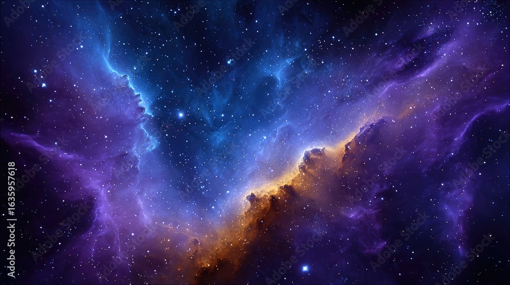Fototapeta premium Colorful nebulae in the vast expanse of space.