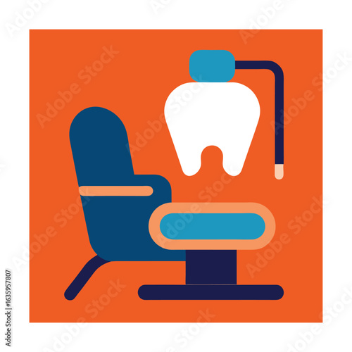 Dental Chair and Tooth Icon Fusion