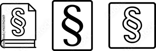 Legal paragraph symbol outline vector