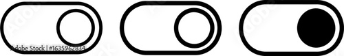Toggle switch on outline vector