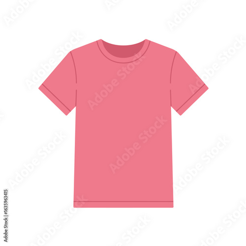 title Pink T Shirt with Cuffed Sleeves keywords pink t shirt cuffed sleeves short sleeved crew neck