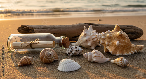 seashells on the sand