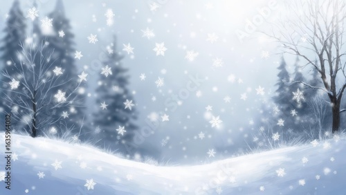 Wallpaper Mural Snowy winter landscape Torontodigital.ca