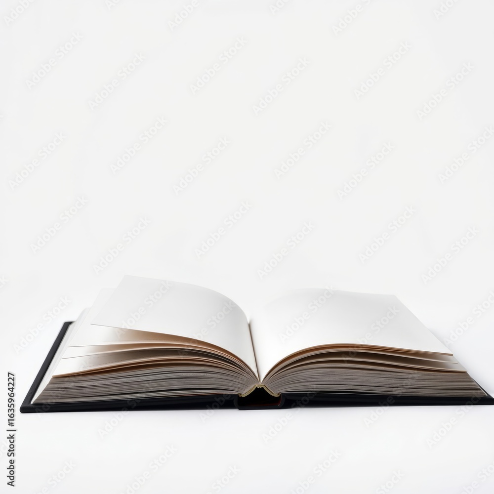 Obraz premium Blank cover of closed book on white background book mockup blank template professional presentation blank empty creative composition versatile use professional lighting ex