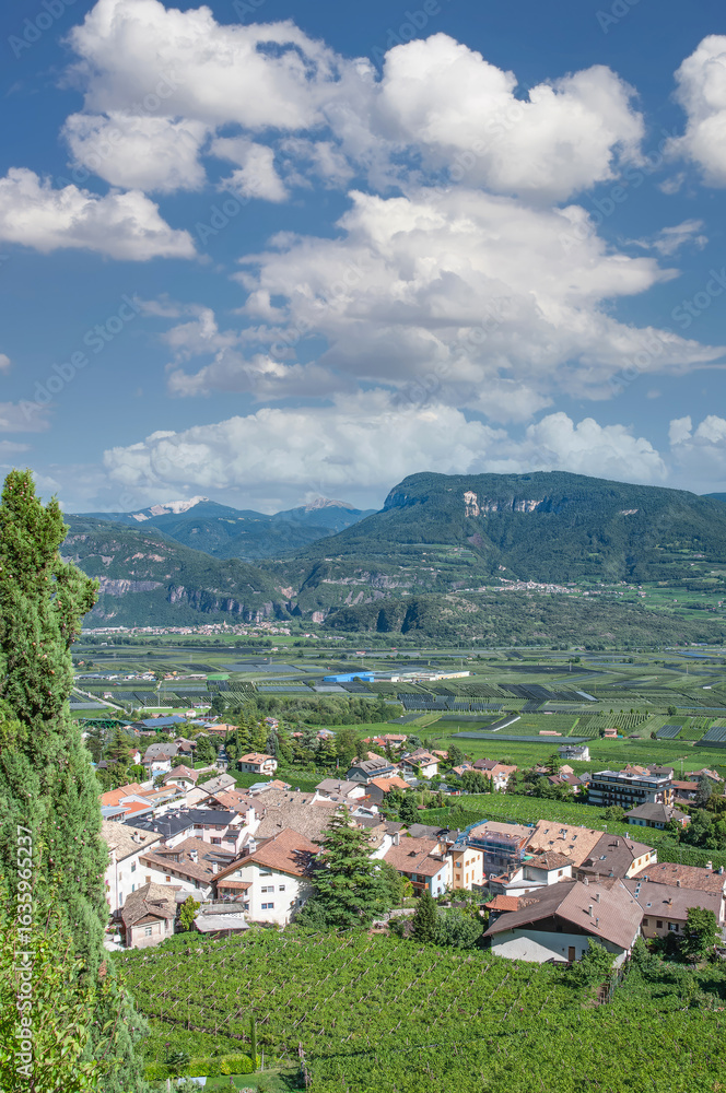 Obraz premium famous Wine Village of Tramin an der Weinstrasse,Trentino,South Tirol,Italy