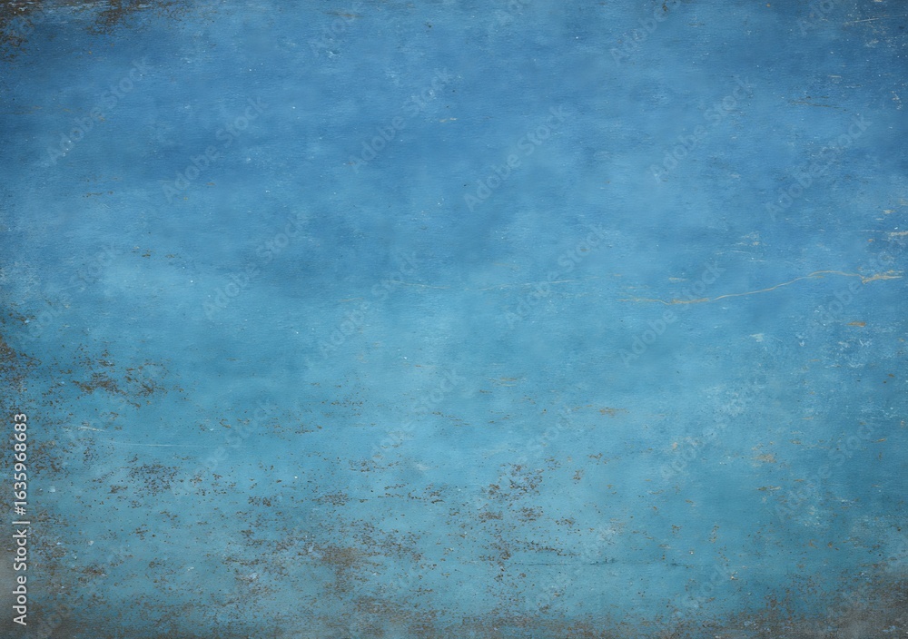 Obraz premium Distressed blue painted wall with texture