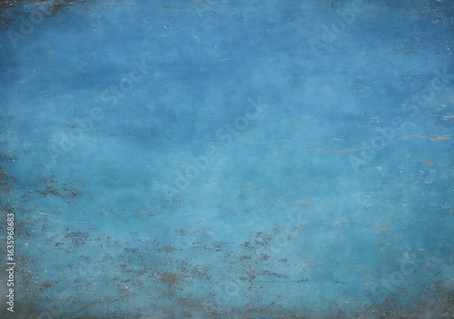 Distressed blue painted wall with texture