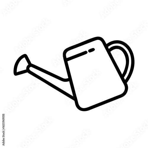 Simple outline of a watering can in minimalist style  