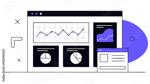 Wallpaper Mural chart graph elements for data analytics and statistics ui ux kit elements screen with charts and diagrams Torontodigital.ca