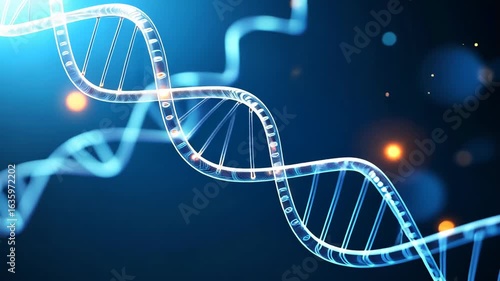 Wallpaper Mural Rotating DNA Helix:  Genetic Code Animation,  High-Resolution 4K Stock Footage Torontodigital.ca