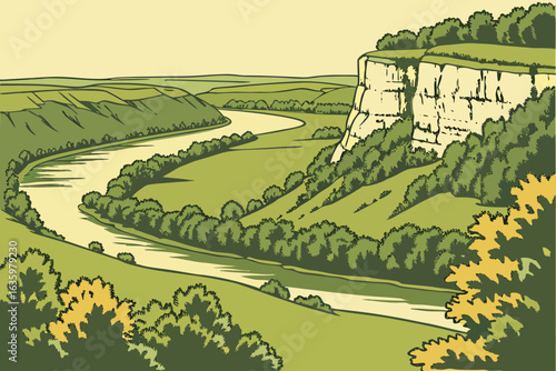 Bellevue, Iowa offers picturesque views of the Mississippi and limestone bluffs.