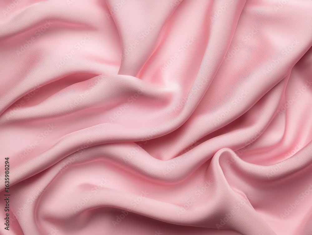 Obraz premium Seamless soft pink silk background with cozy lighting and gentle fabric motion