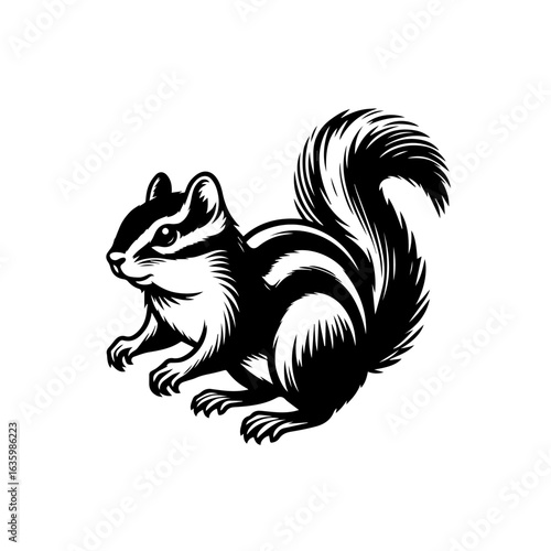 Wallpaper Mural Chipmunk illustration isolated on white background Torontodigital.ca