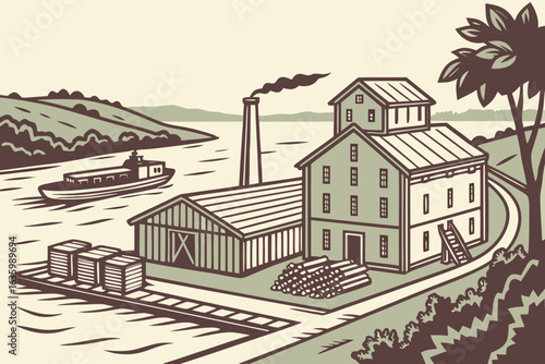 Clinton, Iowa once played a major role in the lumber industry along the Mississippi River.