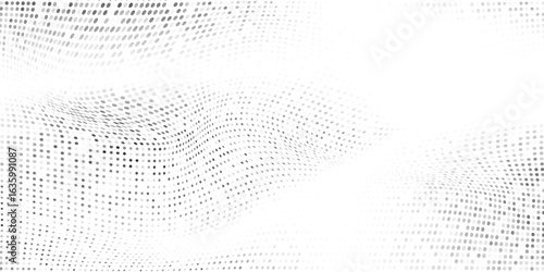 Abstract halftone gradient texture. Vanishing polka dot background. Repeating dots gradation modern abstract