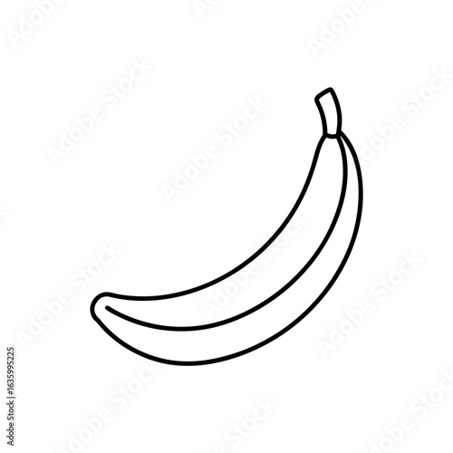 Banana outline image on transparent background