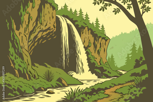 Colorado’s Rifle Falls features triple waterfalls framed by lush vegetation and mossy grottos.