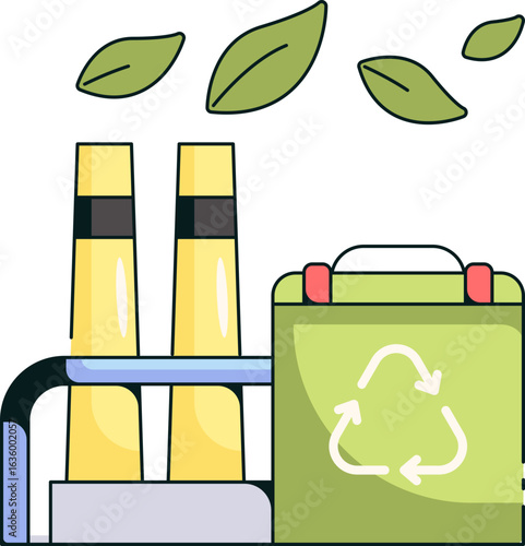 Biothermal Energy Icon Illustrations