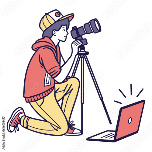 photographer shooting with camera