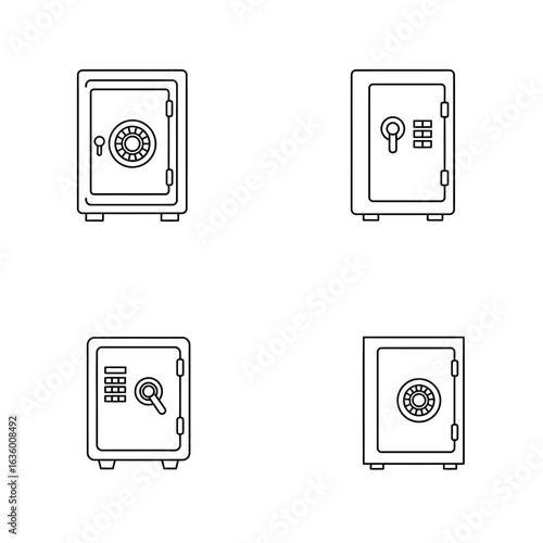 Four Safes with Keyholes