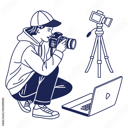 photographer with camera