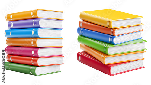 Wallpaper Mural Stack of colorful hardcover books isolated on transparent background. Torontodigital.ca