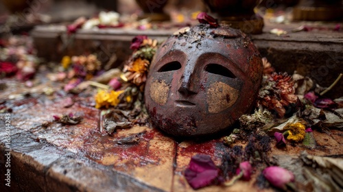 Close-up of Ancient Mask